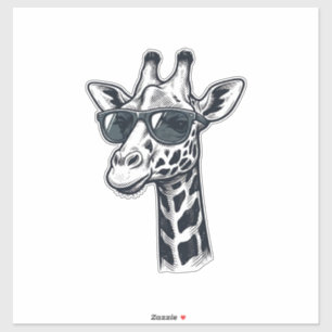 Sticker Lunettes de soleil de girafe cool T-Shirt à gravur