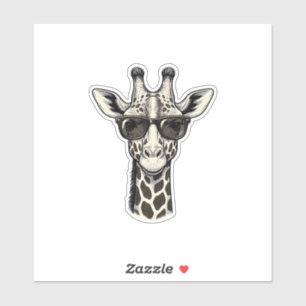 Sticker Lunettes de soleil de girafe cool T-shirt à gravur