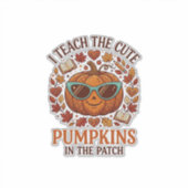 Sticker Lunettes de soleil Halloween Patch Citrouilles Mig (Devant)