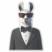 Sticker Lunettes de soleil Llama Tux (Devant)