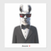 Sticker Lunettes de soleil Llama Tux (Feuille)