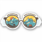 Sticker Lunettes de soleil pour les amateurs d'aventure |  (Devant)