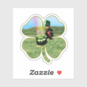 Sticker Lutin de la Saint-Patrick (Feuille)