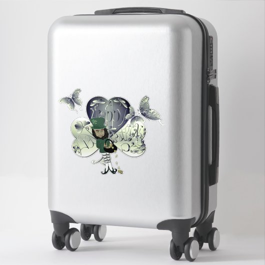 Sticker Lutin "Joyeuse Saint-Patrick"  (Sur valise)