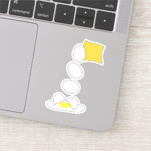 Sticker Lutte contre les aliments - Fromage contre Oeuf.