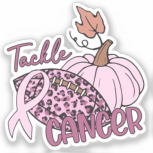 Sticker Lutter contre le cancer Football Citrouille Cancer