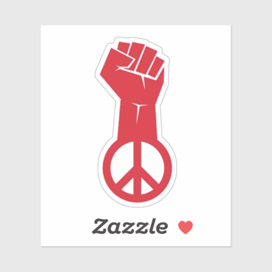 Sticker Lutter pour la paix (Feuille)