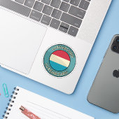 Sticker Luxembourg (Ordinateur portable avec iPhone)