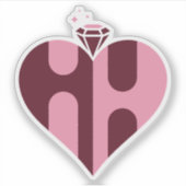 Sticker Luxure Romantique Monogramme HH (Devant)