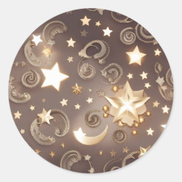 Sticker – Luxury Champagne Gold Celestial