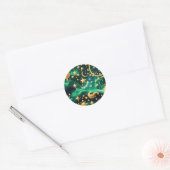Sticker - Luxury Emerald Celestial Moon Design (Enveloppe)