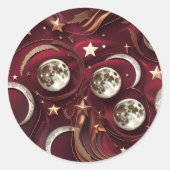 Sticker – Luxury Garnet Red Celestial Moon (Devant)