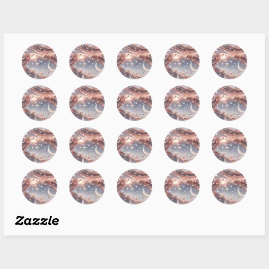 Sticker – Luxury Marble White Celestial Moon (Feuille)