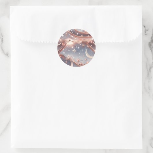 Sticker – Luxury Marble White Celestial Moon (Sac)