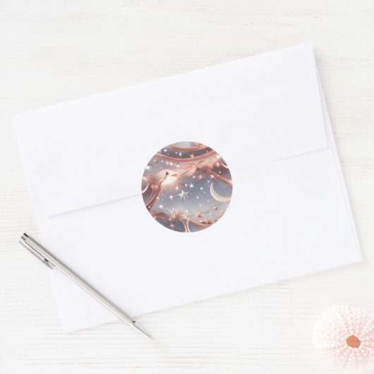 Sticker – Luxury Marble White Celestial Moon (Enveloppe)