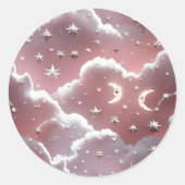 Sticker – Luxury Quartz Pink Celestial Moon (Devant)