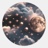 Sticker – Luxury Rose Gold Celestial Moon (Devant)