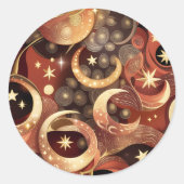 Sticker - Luxury Terracotta Celestial Moon Design (Devant)