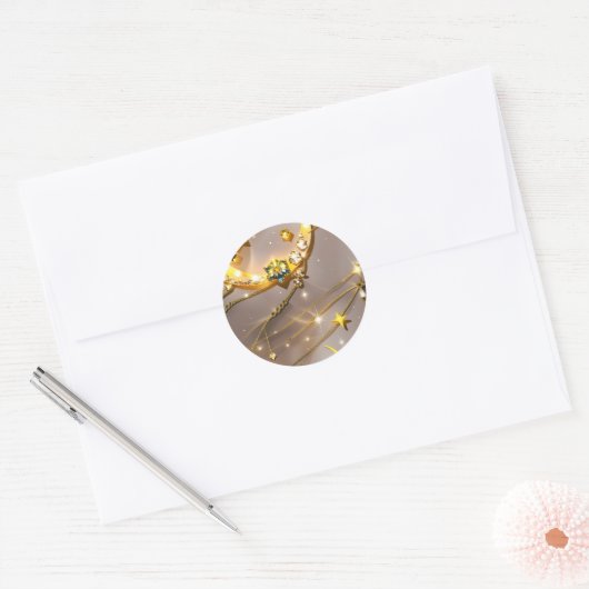 Sticker – Luxury Topaz Yellow Celestial Moon (Enveloppe)
