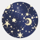 Sticker – Luxury Velvet Navy Celestial Moon (Devant)