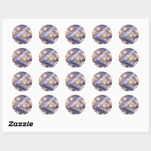 Sticker – Luxury White Celestial Moon (Feuille)