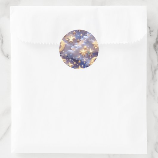 Sticker – Luxury White Celestial Moon (Sac)