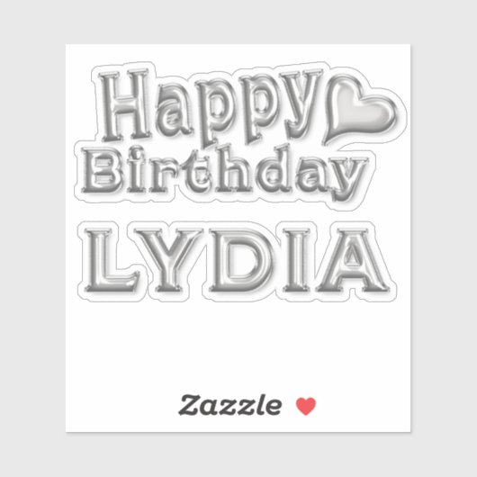 Sticker Lydia Happy Birthday (Feuille)
