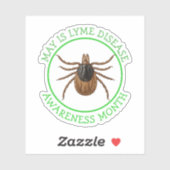 Sticker Lyme Disease Awareness Month | Deer Tick  (Feuille)
