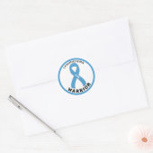Sticker Lymphedema Warria Ribbon blanc rond (Enveloppe)