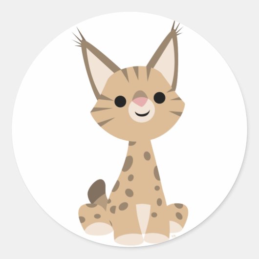 Sticker Lynx Cartoon (Devant)