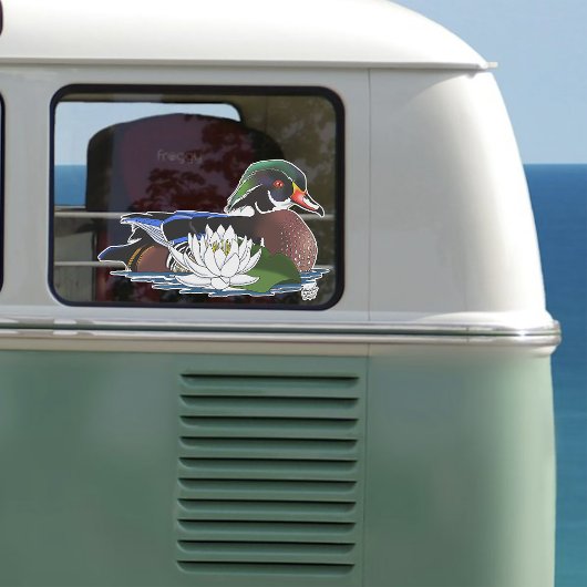 Sticker Lys d'eau de canard de bois