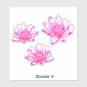Sticker Lys D'Eau Rose (Feuille)
