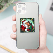 Sticker M. et Mme Clause Joyeux Noël (Téléphone)