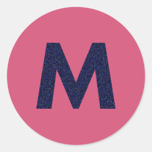 Sticker M majuscule personnalisable avec Parties s