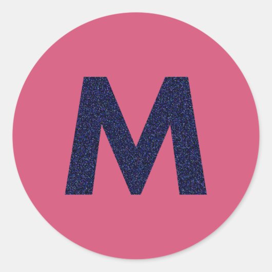 Sticker M majuscule personnalisable avec Parties s (Devant)