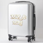 Sticker M. Mme Extra-Large 14" x 14" Vinyl Coupé Sur Mesur (Sur valise)