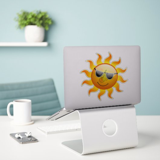 Sticker M. Sunshine (Ordinateur portable sur le bureau)
