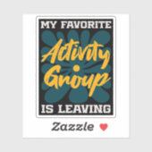 Sticker Ma Activité Préférée Est De Partir - Introverti Dr (Feuille)