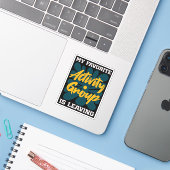 Sticker Ma Activité Préférée Est De Partir - Introverti Dr (Ordinateur portable avec iPhone)