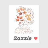 Sticker Ma Couleur Préférée Est Octobre - Feuilles D'Autom (Feuille)
