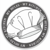 Sticker Ma cuisine Mes règles Citation Chef Chef (Devant)