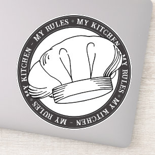 Sticker Ma cuisine Mes règles Citation Chef Chef