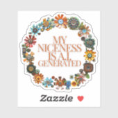 Sticker Ma gentillesse est A.I. Généré (Feuille)