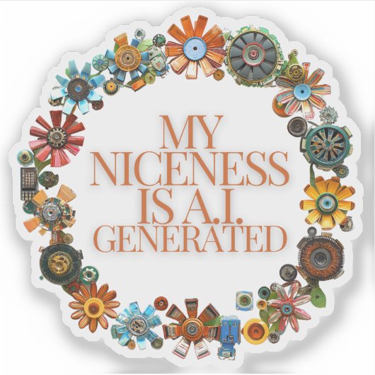 Sticker Ma gentillesse est A.I. Généré (Devant)