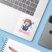 Sticker Ma langue d'amour est les génériques d'anime (Ordinateur portable avec iPhone)
