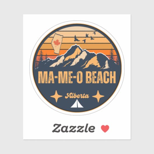 Sticker Ma-Me-O Beach (Alberta) (Feuille)