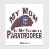 Sticker Ma mère est mon parachutiste favori (Feuille)