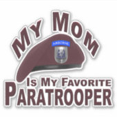 Sticker Ma mère est mon parachutiste favori (Devant)