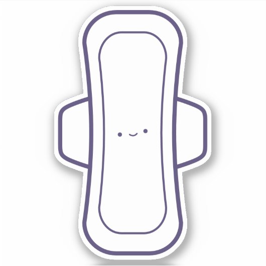 Sticker Ma première période mignonne fille caricaturale ca (Devant)