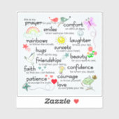 Sticker Ma Prière Pour Vous Bénédictions (Feuille)